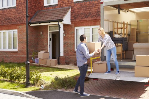 Man With Van Thehale moving household items with care