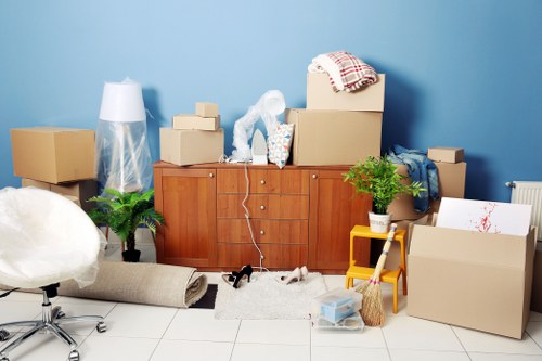 Commercial moving team planning a business relocation in The Hale