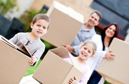 Careful loading of household items for a local move in The Hale